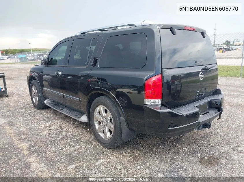 5N1BA0ND5EN605770 2014 Nissan Armada Platinum/Sl/Sv