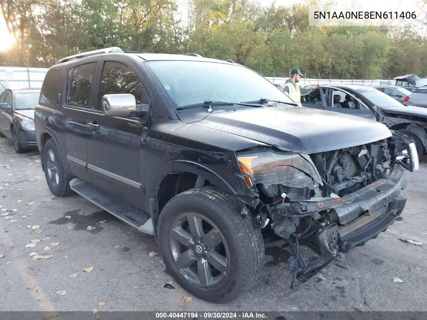 2014 Nissan Armada Platinum VIN: 5N1AA0NE8EN611406 Lot: 40447194