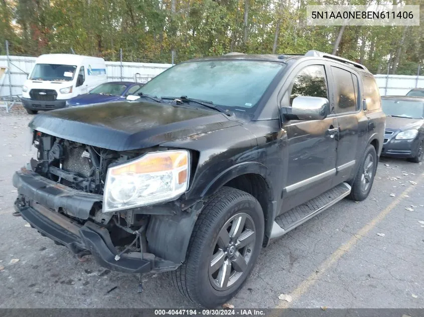 2014 Nissan Armada Platinum VIN: 5N1AA0NE8EN611406 Lot: 40447194