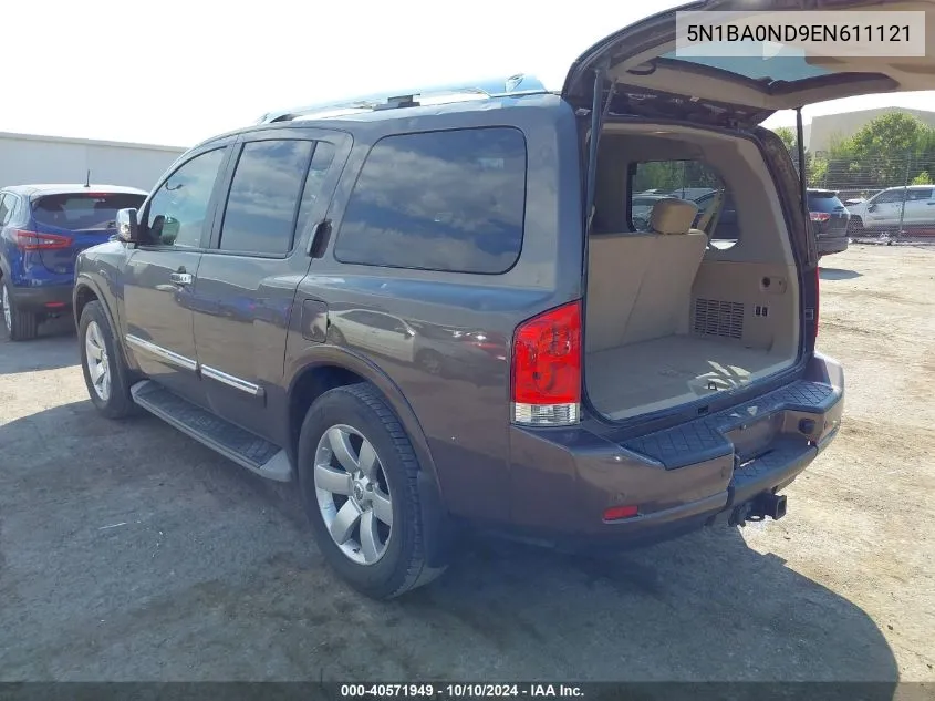 2014 Nissan Armada Sl VIN: 5N1BA0ND9EN611121 Lot: 40571949