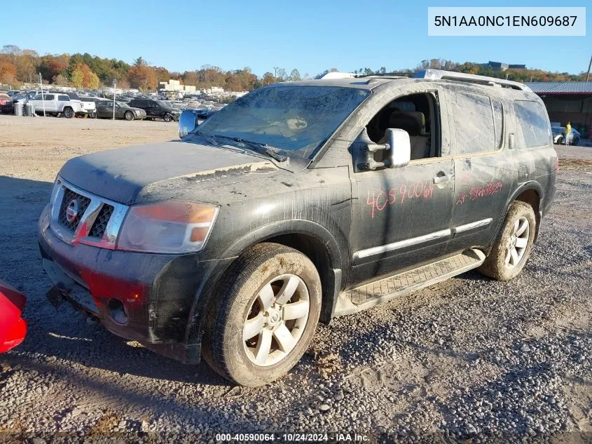 2014 Nissan Armada Sl VIN: 5N1AA0NC1EN609687 Lot: 40590064