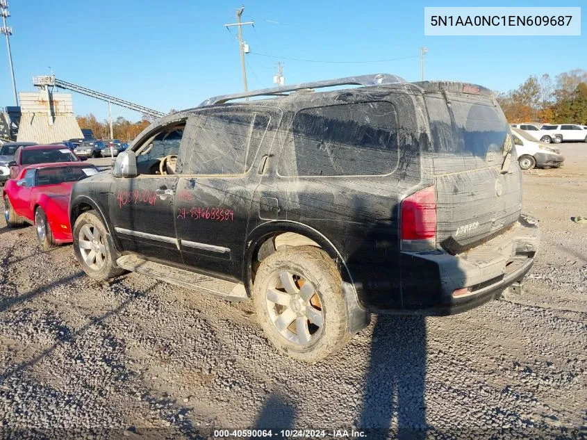 2014 Nissan Armada Sl VIN: 5N1AA0NC1EN609687 Lot: 40590064