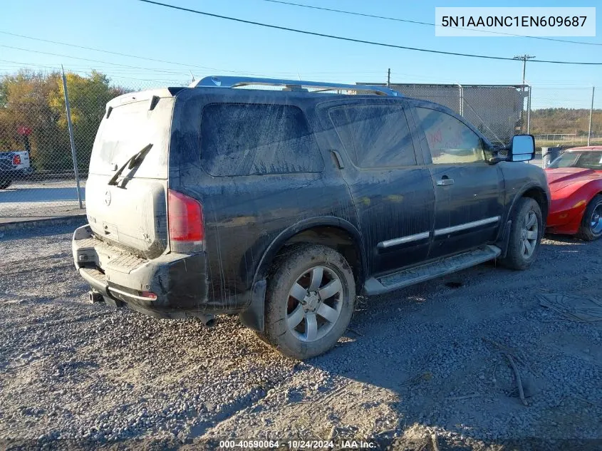 2014 Nissan Armada Sl VIN: 5N1AA0NC1EN609687 Lot: 40590064