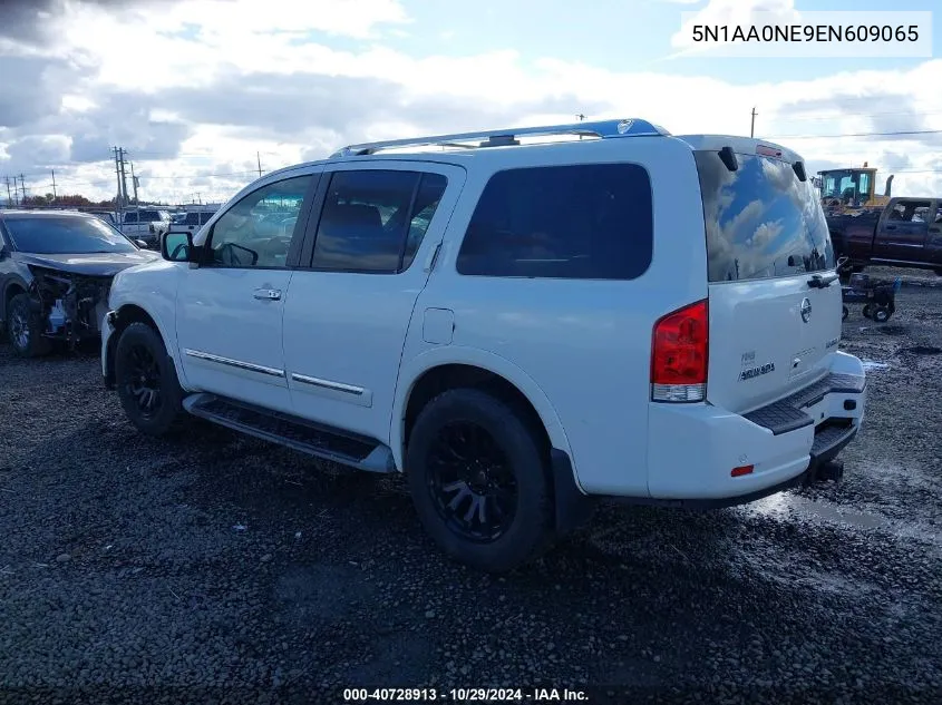 2014 Nissan Armada Platinum VIN: 5N1AA0NE9EN609065 Lot: 40728913