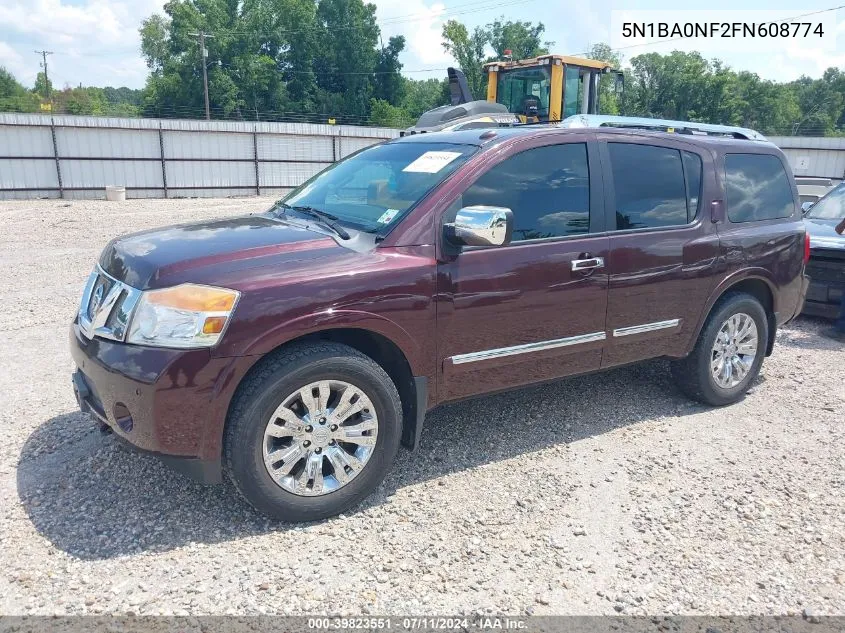 2015 Nissan Armada Platinum VIN: 5N1BA0NF2FN608774 Lot: 39823551