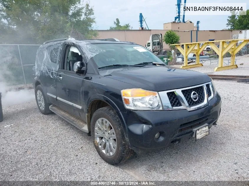 2015 Nissan Armada Platinum VIN: 5N1BA0NF3FN608444 Lot: 40012746