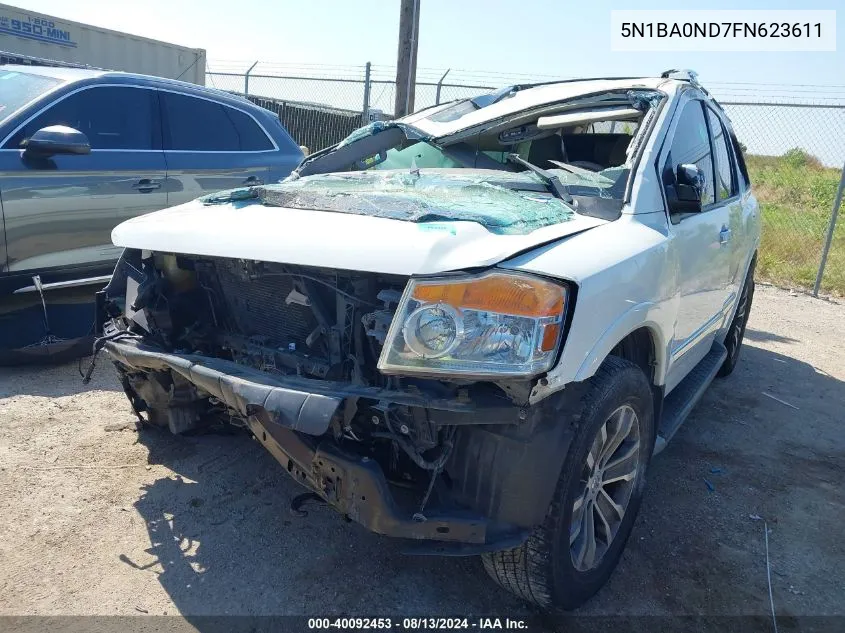 5N1BA0ND7FN623611 2015 Nissan Armada Sl