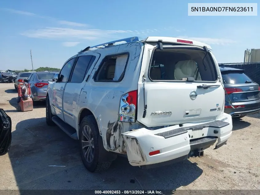 2015 Nissan Armada Sl VIN: 5N1BA0ND7FN623611 Lot: 40092453