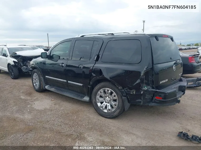 2015 Nissan Armada Platinum VIN: 5N1BA0NF7FN604185 Lot: 40293363