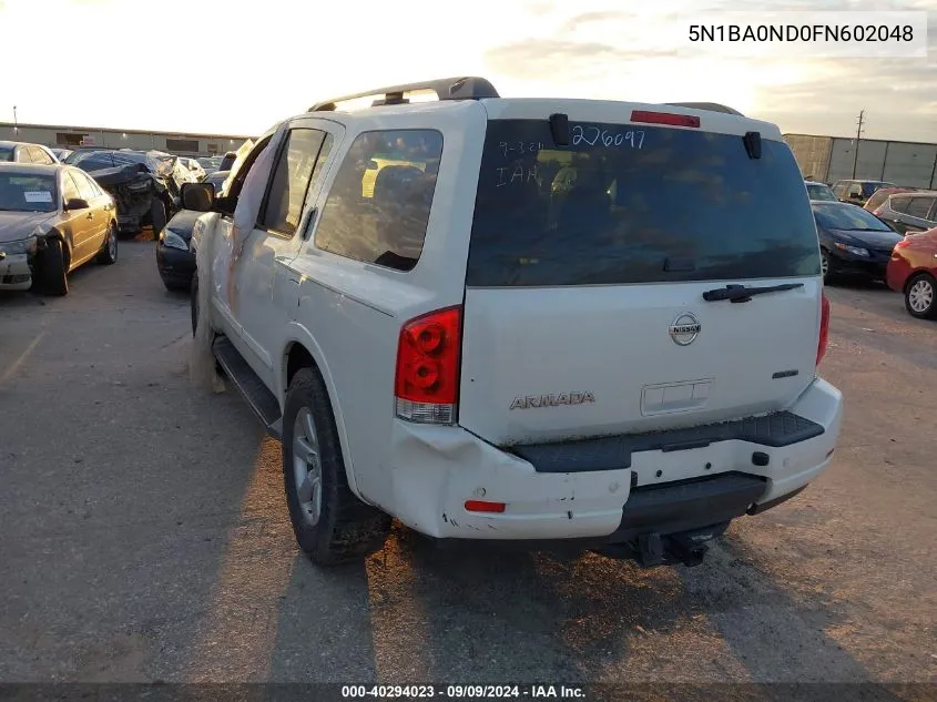 5N1BA0ND0FN602048 2015 Nissan Armada Sv