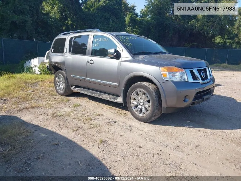 2015 Nissan Armada Platinum VIN: 5N1AA0NC5FN617938 Lot: 40325362