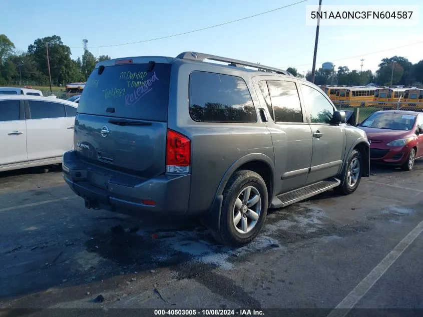 2015 Nissan Armada Sv/Sl/Platinum VIN: 5N1AA0NC3FN604587 Lot: 40503005