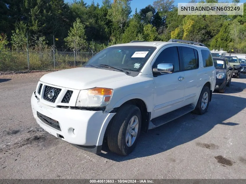 2015 Nissan Armada Sv VIN: 5N1BA0ND4FN603249 Lot: 40513653