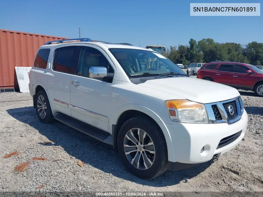 2015 Nissan Armada Sl VIN: 5N1BA0NC7FN601891 Lot: 40550331