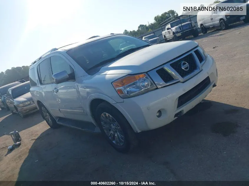 2015 Nissan Armada Platinum VIN: 5N1BA0ND6FN602085 Lot: 40602260