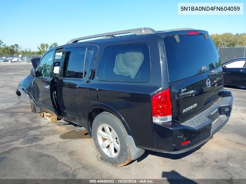 2015 Nissan Armada Sv VIN: 5N1BA0ND4FN604059 Lot: 40650082