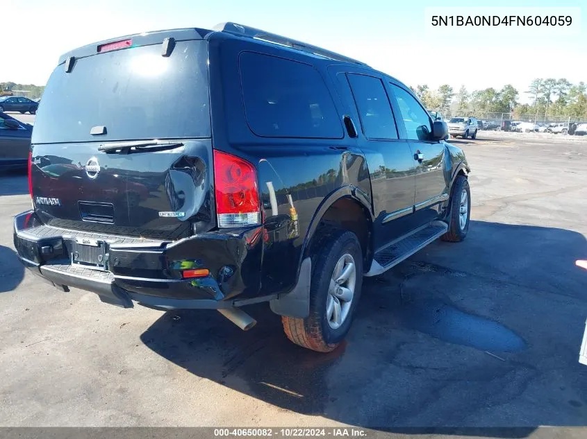 2015 Nissan Armada Sv VIN: 5N1BA0ND4FN604059 Lot: 40650082