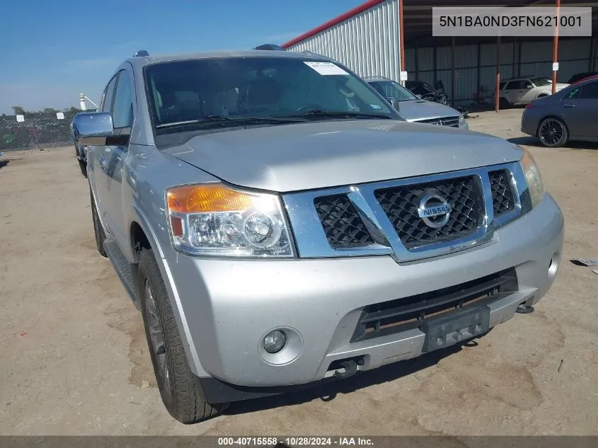 2015 Nissan Armada Sl VIN: 5N1BA0ND3FN621001 Lot: 40715558