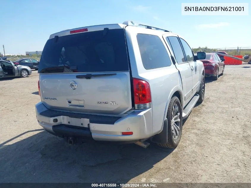 2015 Nissan Armada Sl VIN: 5N1BA0ND3FN621001 Lot: 40715558