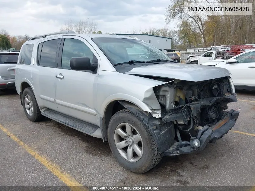 2015 Nissan Armada Platinum/Sl/Sv VIN: 5N1AA0NC3FN605478 Lot: 40734517