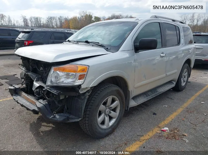 2015 Nissan Armada Platinum/Sl/Sv VIN: 5N1AA0NC3FN605478 Lot: 40734517