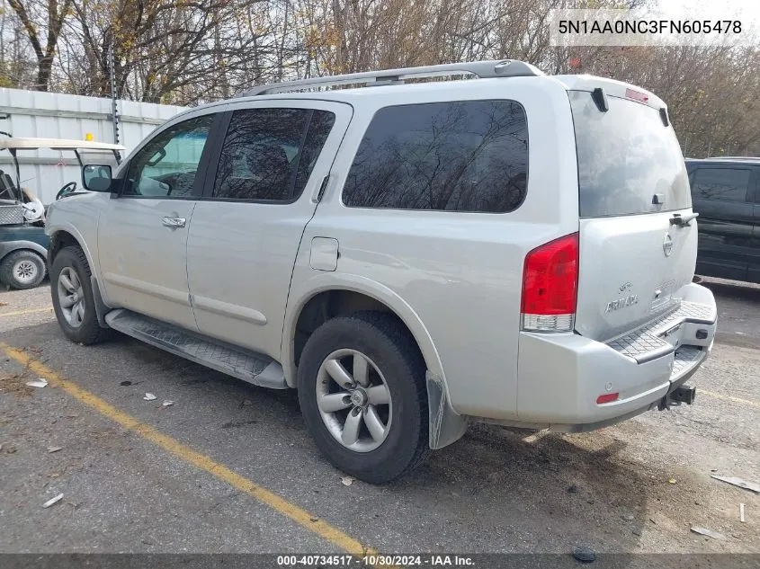 2015 Nissan Armada Platinum/Sl/Sv VIN: 5N1AA0NC3FN605478 Lot: 40734517