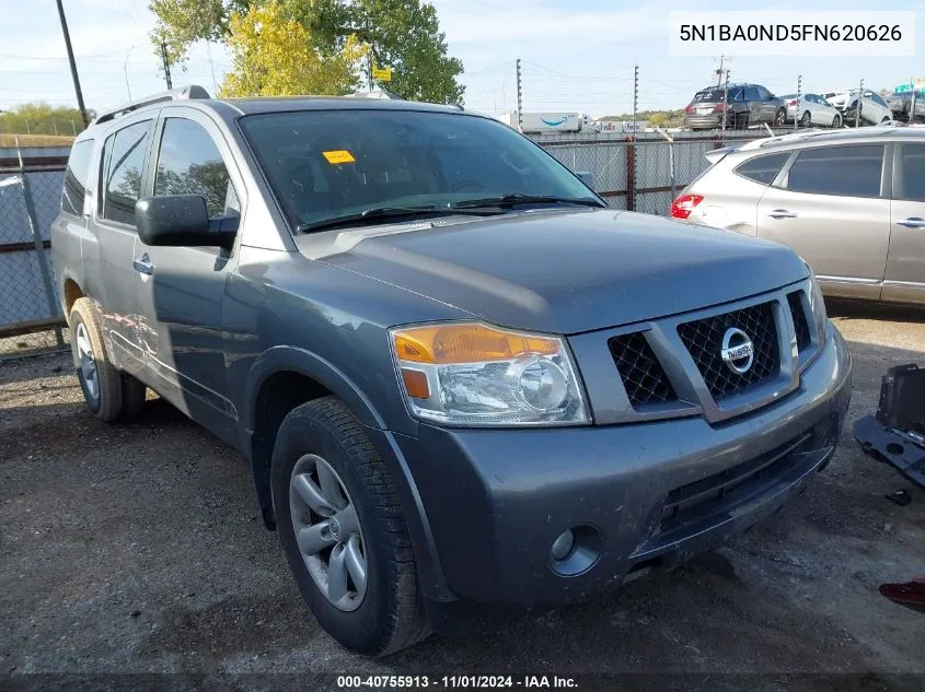 2015 Nissan Armada Sv VIN: 5N1BA0ND5FN620626 Lot: 40755913