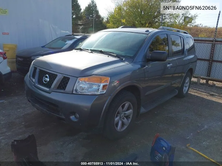 5N1BA0ND5FN620626 2015 Nissan Armada Sv