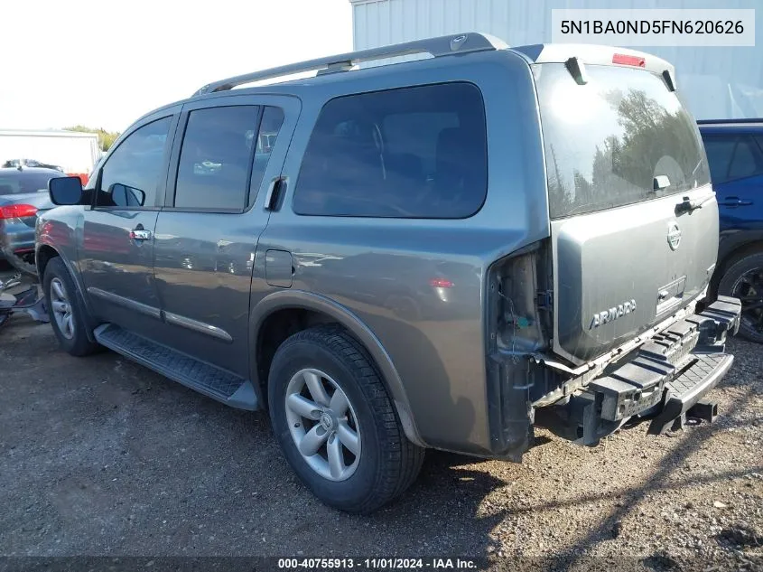 2015 Nissan Armada Sv VIN: 5N1BA0ND5FN620626 Lot: 40755913