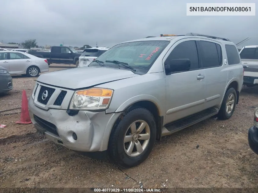 2015 Nissan Armada Sv VIN: 5N1BA0ND0FN608061 Lot: 40773829