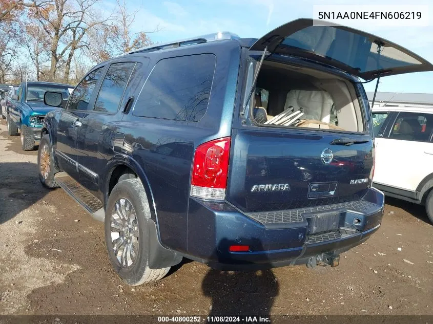 2015 Nissan Armada Platinum VIN: 5N1AA0NE4FN606219 Lot: 40800252