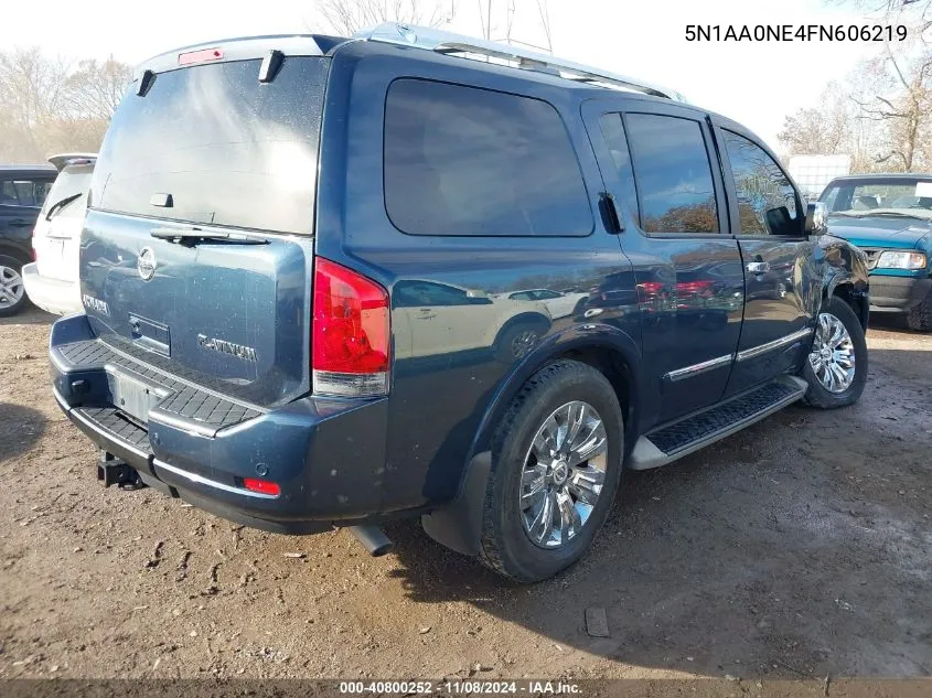 2015 Nissan Armada Platinum VIN: 5N1AA0NE4FN606219 Lot: 40800252