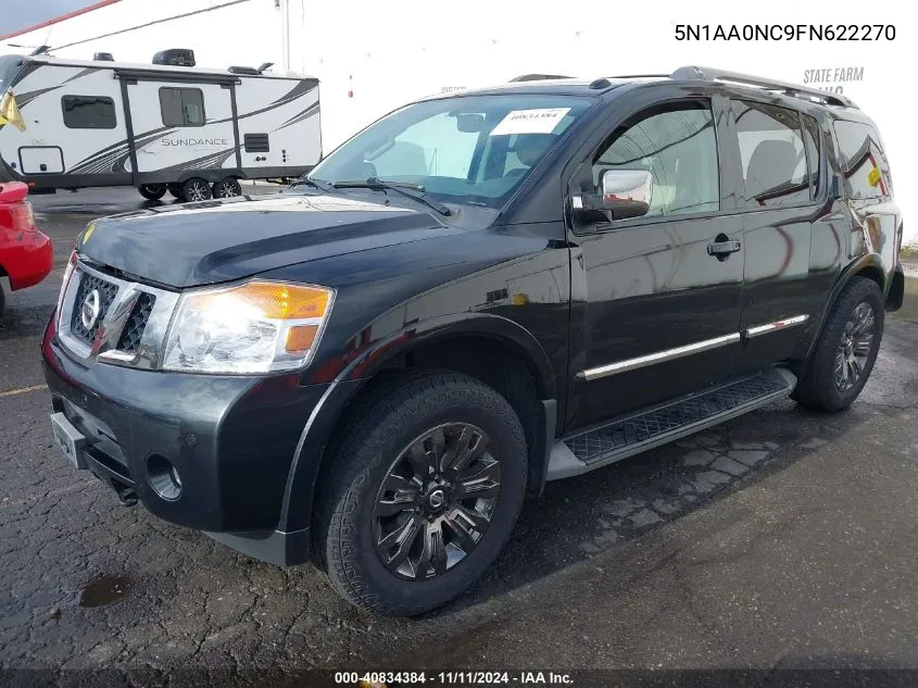 2015 Nissan Armada Platinum VIN: 5N1AA0NC9FN622270 Lot: 40834384