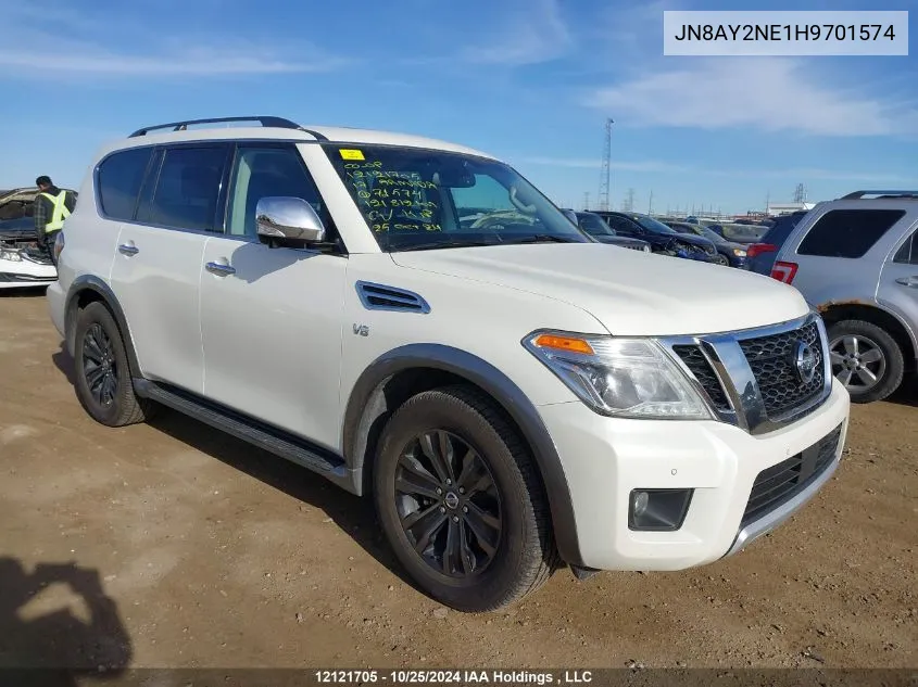 2017 Nissan Armada VIN: JN8AY2NE1H9701574 Lot: 12121705