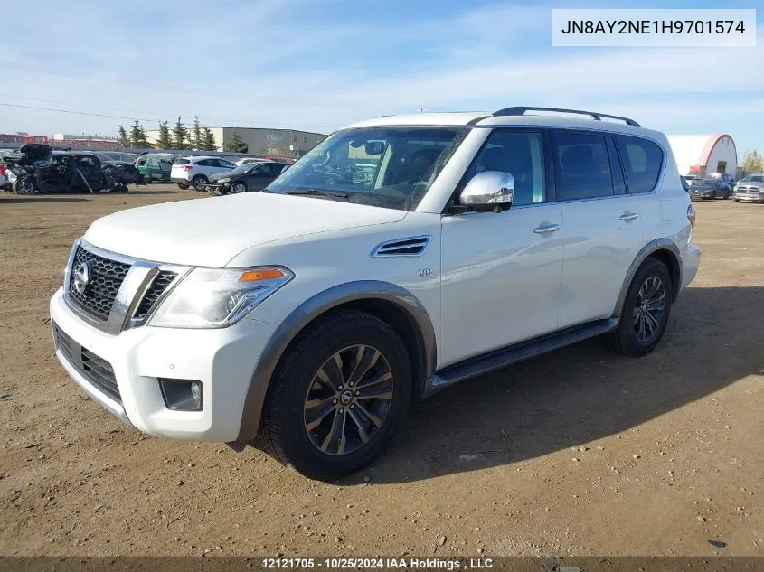 2017 Nissan Armada VIN: JN8AY2NE1H9701574 Lot: 12121705