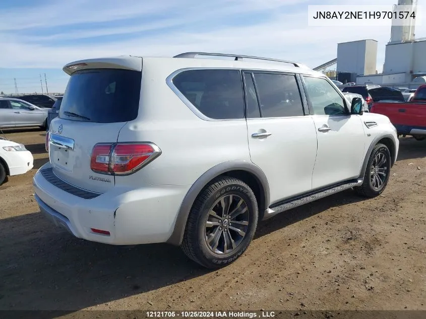 2017 Nissan Armada VIN: JN8AY2NE1H9701574 Lot: 12121705