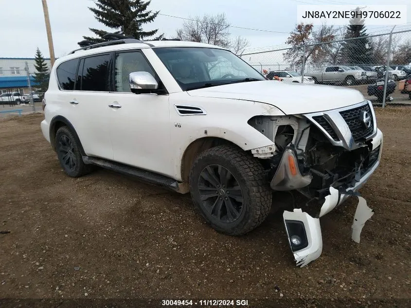 2017 Nissan Armada Platinum VIN: JN8AY2NE9H9706022 Lot: 30049454