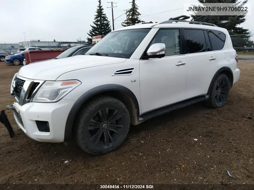 2017 Nissan Armada Platinum VIN: JN8AY2NE9H9706022 Lot: 30049454