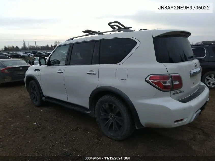 2017 Nissan Armada Platinum VIN: JN8AY2NE9H9706022 Lot: 30049454