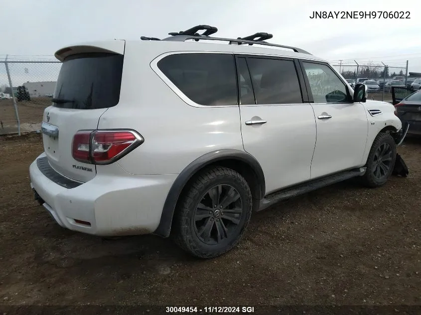 2017 Nissan Armada Platinum VIN: JN8AY2NE9H9706022 Lot: 30049454