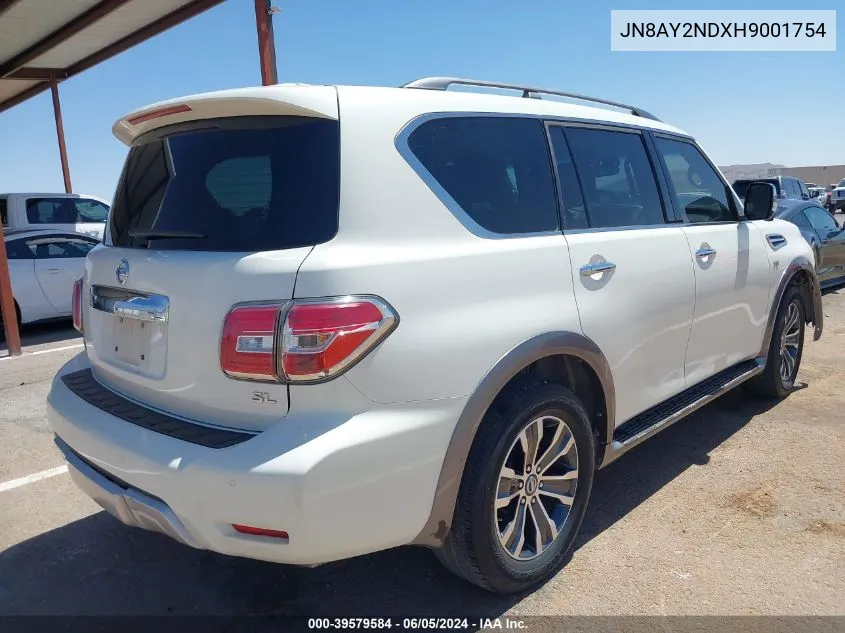 2017 Nissan Armada Sl VIN: JN8AY2NDXH9001754 Lot: 39579584