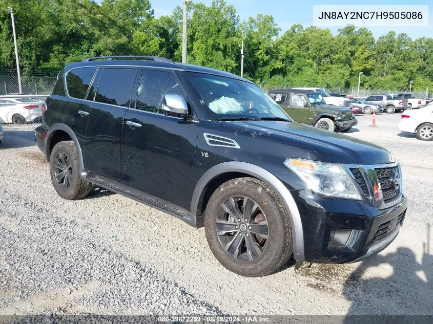 2017 Nissan Armada Platinum VIN: JN8AY2NC7H9505086 Lot: 39672259