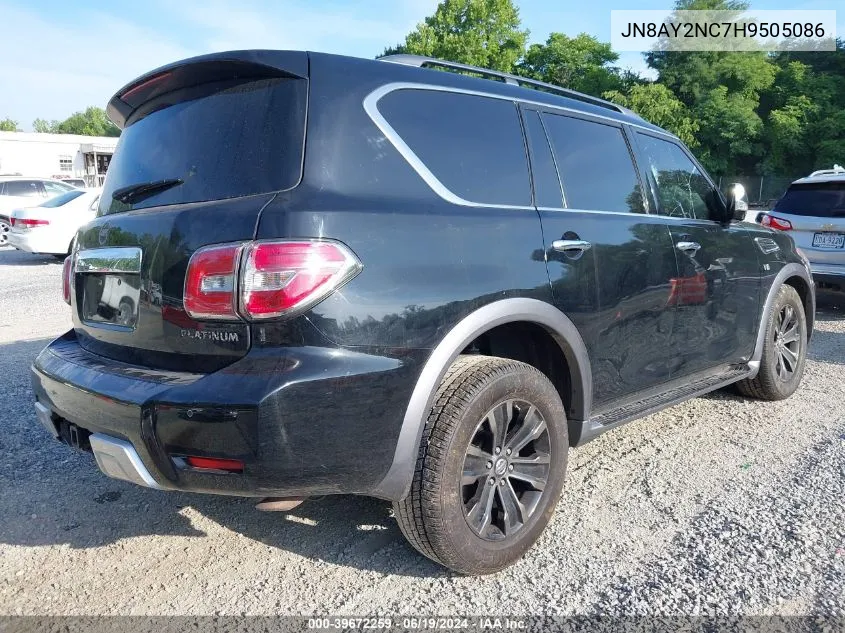 2017 Nissan Armada Platinum VIN: JN8AY2NC7H9505086 Lot: 39672259