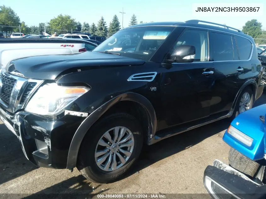 2017 Nissan Armada Sv VIN: JN8AY2NC3H9503867 Lot: 39840053