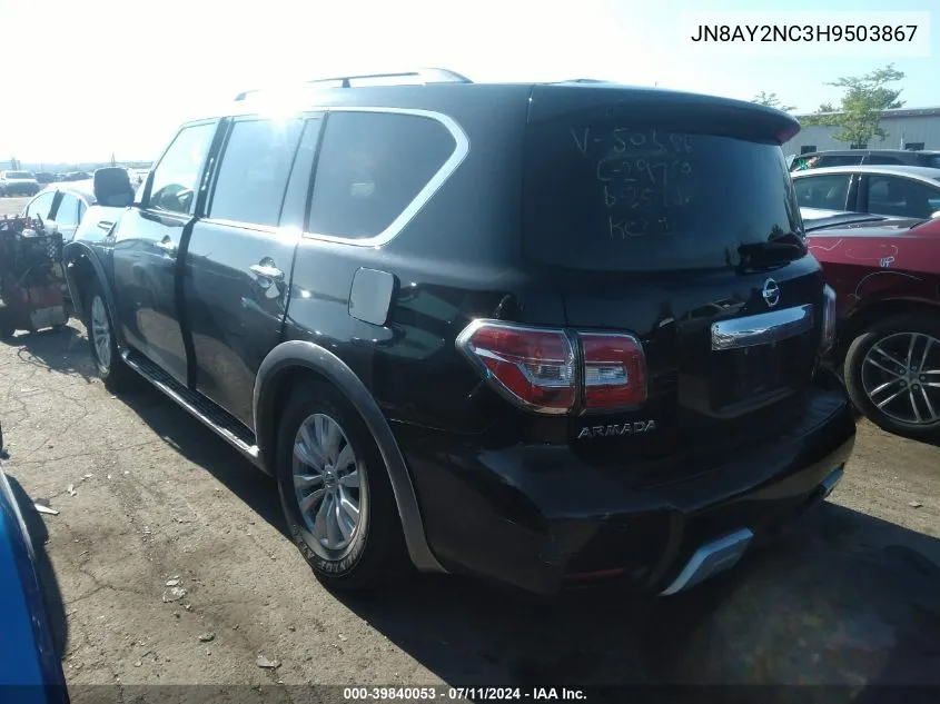 2017 Nissan Armada Sv VIN: JN8AY2NC3H9503867 Lot: 39840053