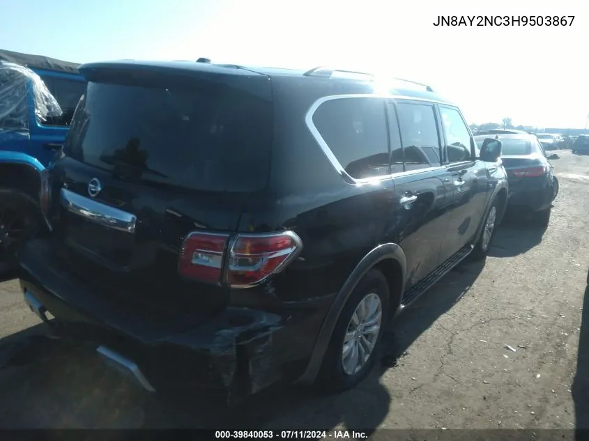 2017 Nissan Armada Sv VIN: JN8AY2NC3H9503867 Lot: 39840053