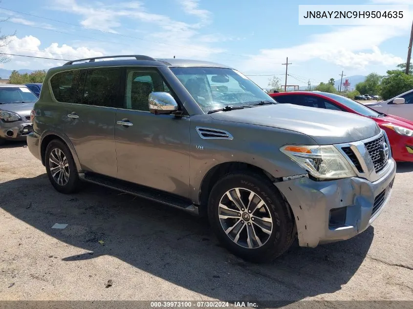 2017 Nissan Armada Sl VIN: JN8AY2NC9H9504635 Lot: 39973100