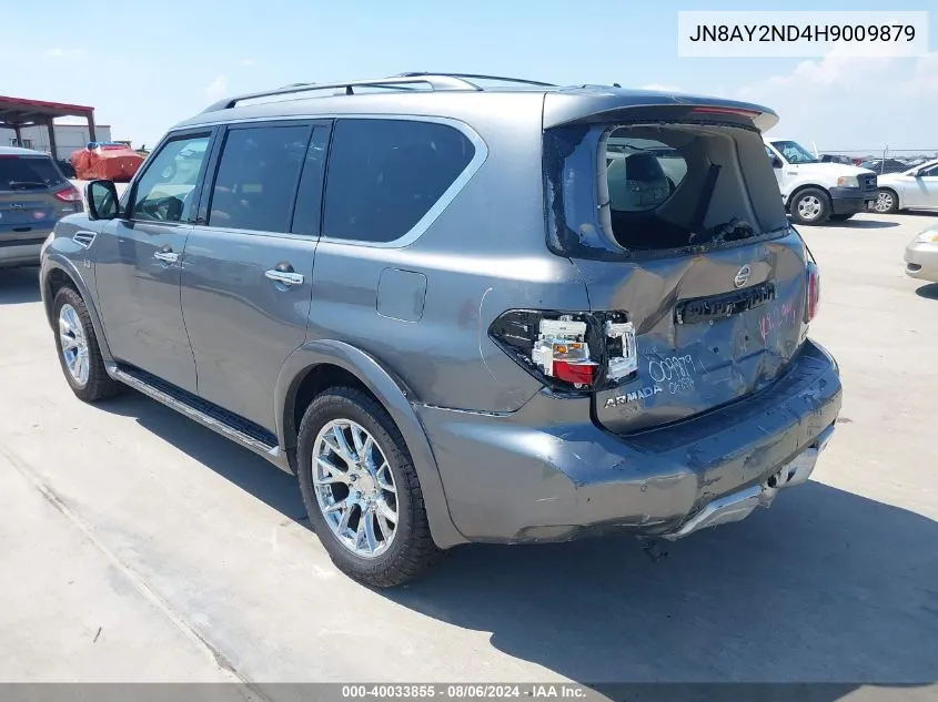 2017 Nissan Armada Platinum VIN: JN8AY2ND4H9009879 Lot: 40033855