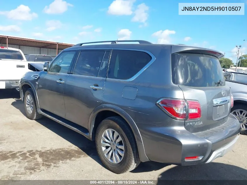 2017 Nissan Armada Sv VIN: JN8AY2ND5H9010507 Lot: 40112094