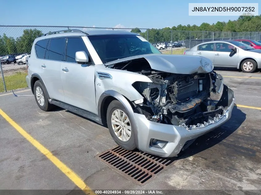 2017 Nissan Armada Sv VIN: JN8AY2ND5H9007252 Lot: 40204934